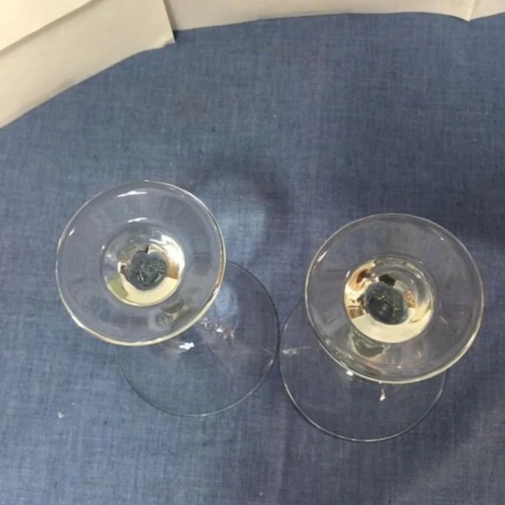 Set‎ of 2 Martini Glasses Cocktail Barware Drinkware